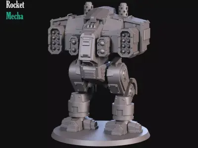 Heavy rocket Mecha 3D print model