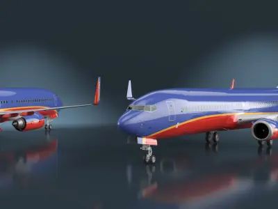  Southwest Airlines Boeing 737-900 ER with Cabin and Doors 