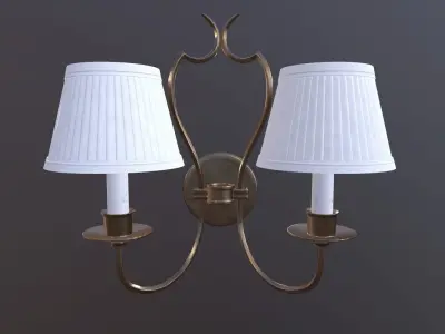 Wall Lamp Game Ready Low-poly 3D model