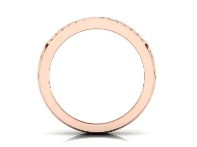 Light Weight Rose Gold Diamond Ring  -R-3918 3D print model