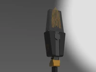 Microphone floor lamp 3D model