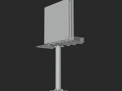 billboard Low-poly 3D model