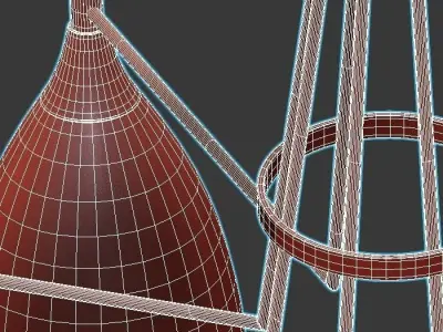 lumion light chandelier - gold 3D model