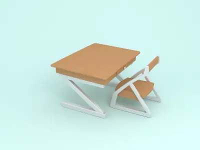 Cartoon Furniture  Low-poly 3D model Low-poly 3D model