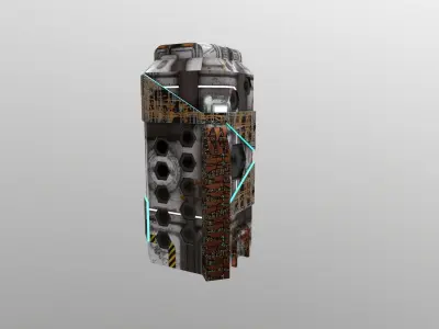 Cyberpunk City - Building 13 Low-poly 3D model