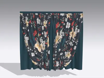Curtain Low-poly 3D model