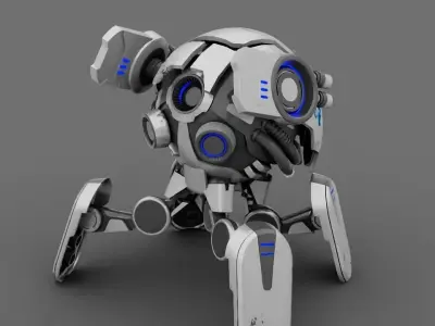 Combat Droid  rigged character 3D model purchase