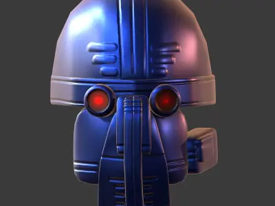 Gas mask helmet 3d model scifi Low-poly  Low-poly 3D model 372