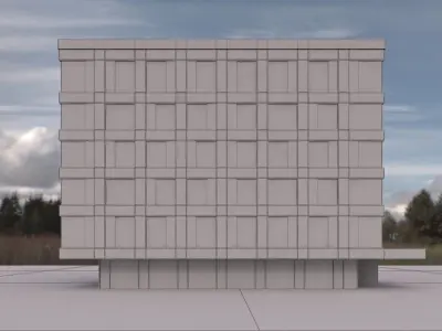 Modern Public Building 3D model