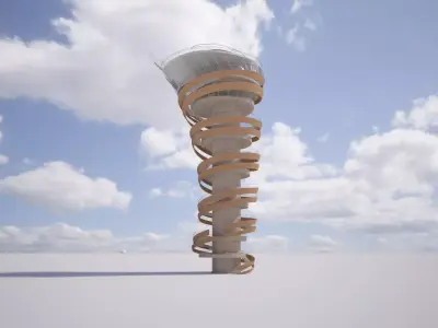Observation Spiral Tower 3D model