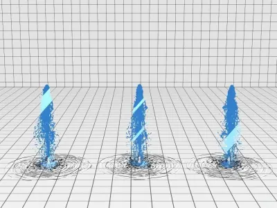 Lumion fountain - animated Low-poly 3D model