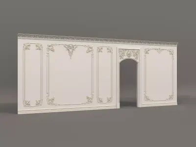 Wall Molding in Classic French style 44 3D model
