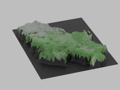 Serbia Map Country Low-poly 3D model