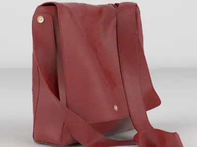 Handbag 2 leather crossbody bag 3D model