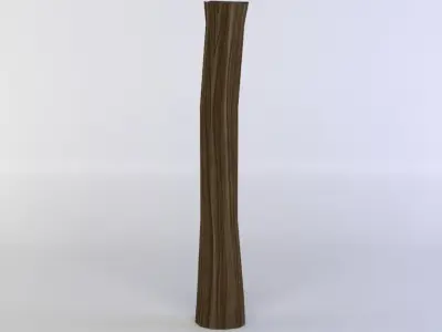 Fence segment pole Low-poly 3D model