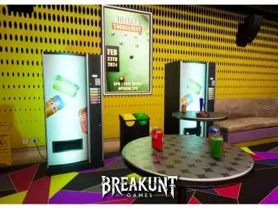 Bowling And Game Center - Unreal Engine 5 Low-poly 3D model