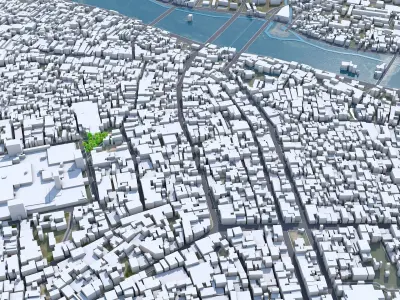 Madurai Tamil Nadu India 25km Low-poly 3D model