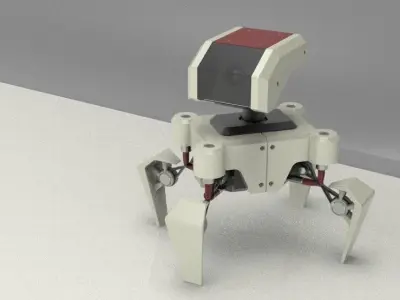Robot Explorer Low-poly 3D model