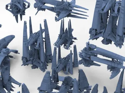 Mining colony Tera Ship Facility Kit bash Full 3D model