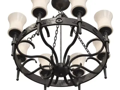 8 Lamp Ceiling Light 3D model