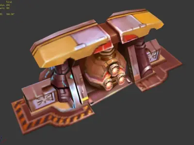 Wall Fortress - Flame Type 08 3D model