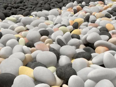 Pebble oval low n5 3D model