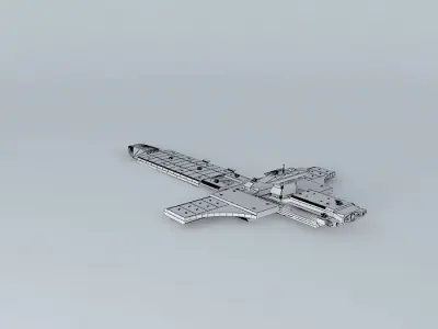 BSF Ra Battle Space Fortress class Free 3D model