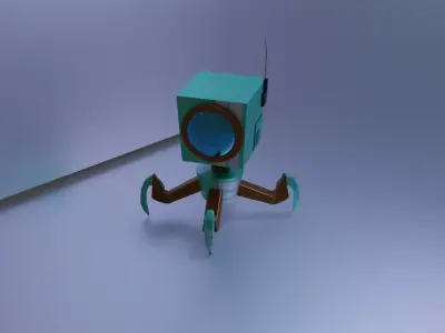 a cool claw robot Low-poly 3D model