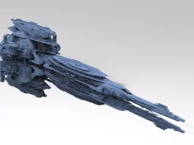 Sci-Fi Droid Prowler Ship 3 3D model