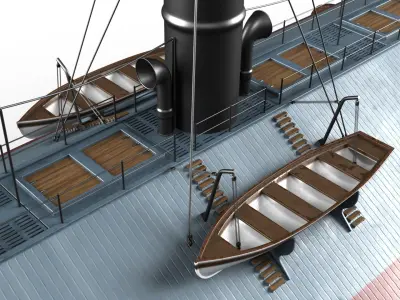  Confederate Navy Ship CSS Virginia on Stand 