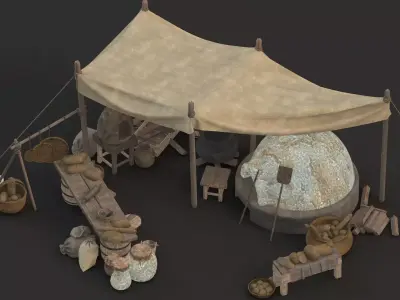 medieval Low-poly 3D model