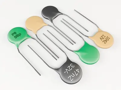 electronic components Low-poly 3D model