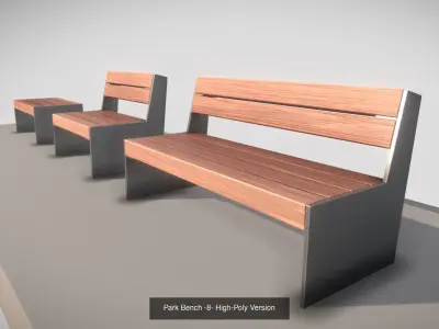 Park Bench -8- 3D Model Pack