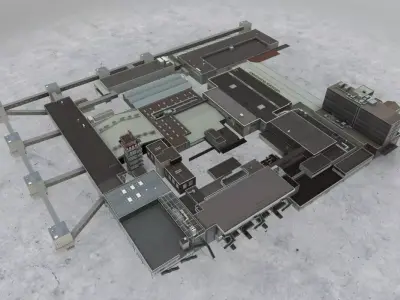 LIMC Terminal2 Departure Low-poly 3D model