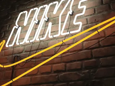 logo sign nike 3d Low-poly 3D model