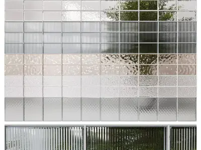 Partition 7 squares wall art 3D model