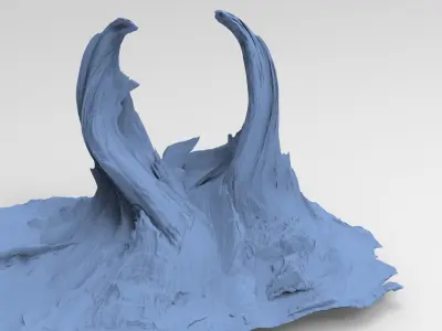 Tiwanaku sci fi cliff 1 3D model