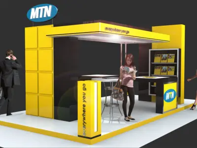 MTN Moblie exhibition area for trade show 3D model