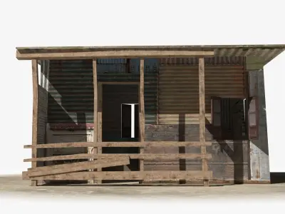 Slum x23 Low-poly 3D model