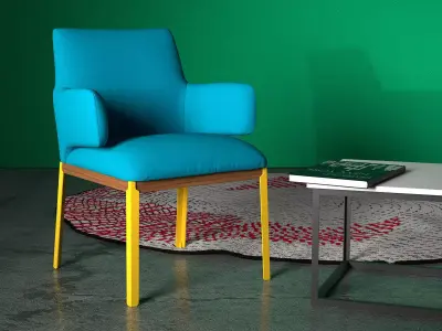 Hug Small Side Chair 3D model