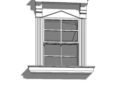 Exterior residential window 3D model
