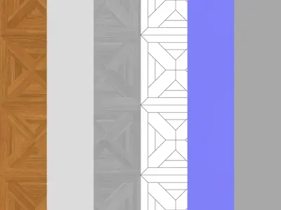 Parquet - Laminate - Wooden floor 3D model 32