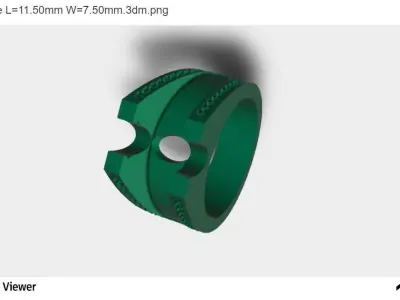 Men Ring with an Oval Cut Center Stone 3D print model