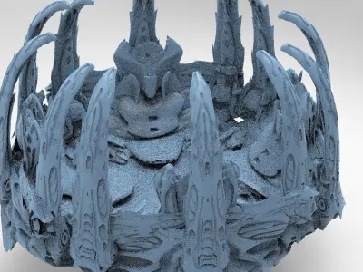 Wraith Hive Alien Platform 3D model