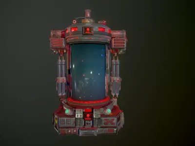 Lab capsule EDITED Low-poly 3D model Low-poly 3D model