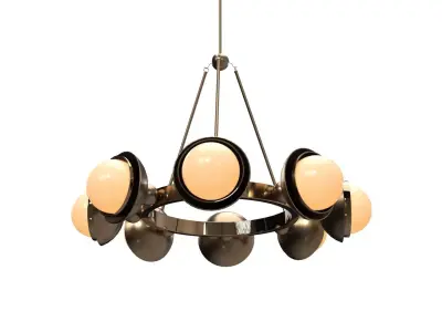 Bronze and Murano Glass Chandelier PBR 3D model