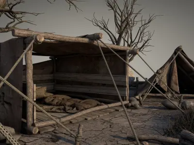 Survival Tent v8 3D model