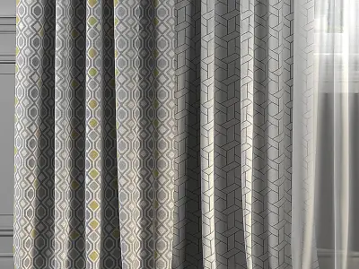 Curtain Set 243 3D model