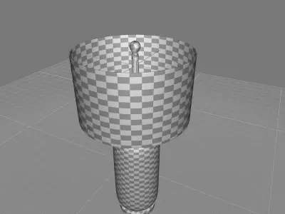 Manorhaven Resin Table Lamp 3D model