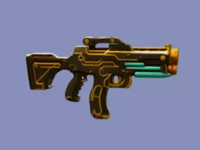 futuristic sci fi rifle 3D model